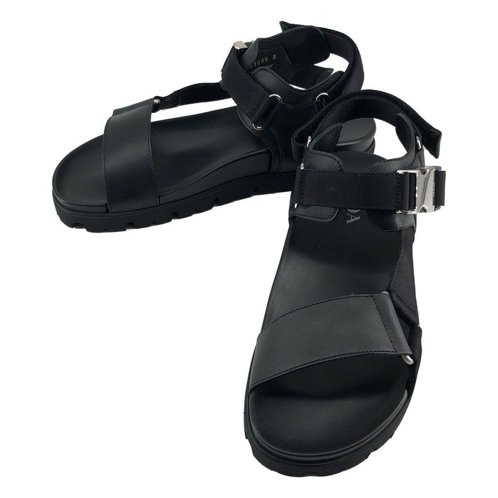 Prada Nylon Strap Sandals 9 Black