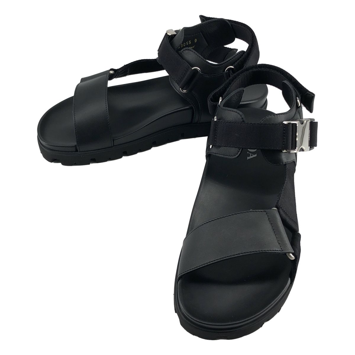 Prada Nylon Strap Sandals 9 Black