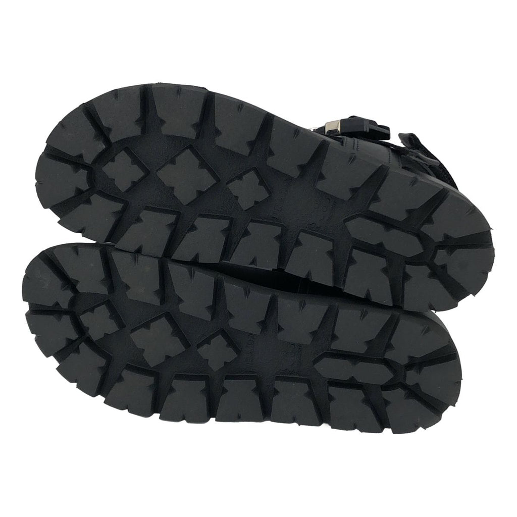 Prada Nylon Strap Sandals 9 Black — view 5
