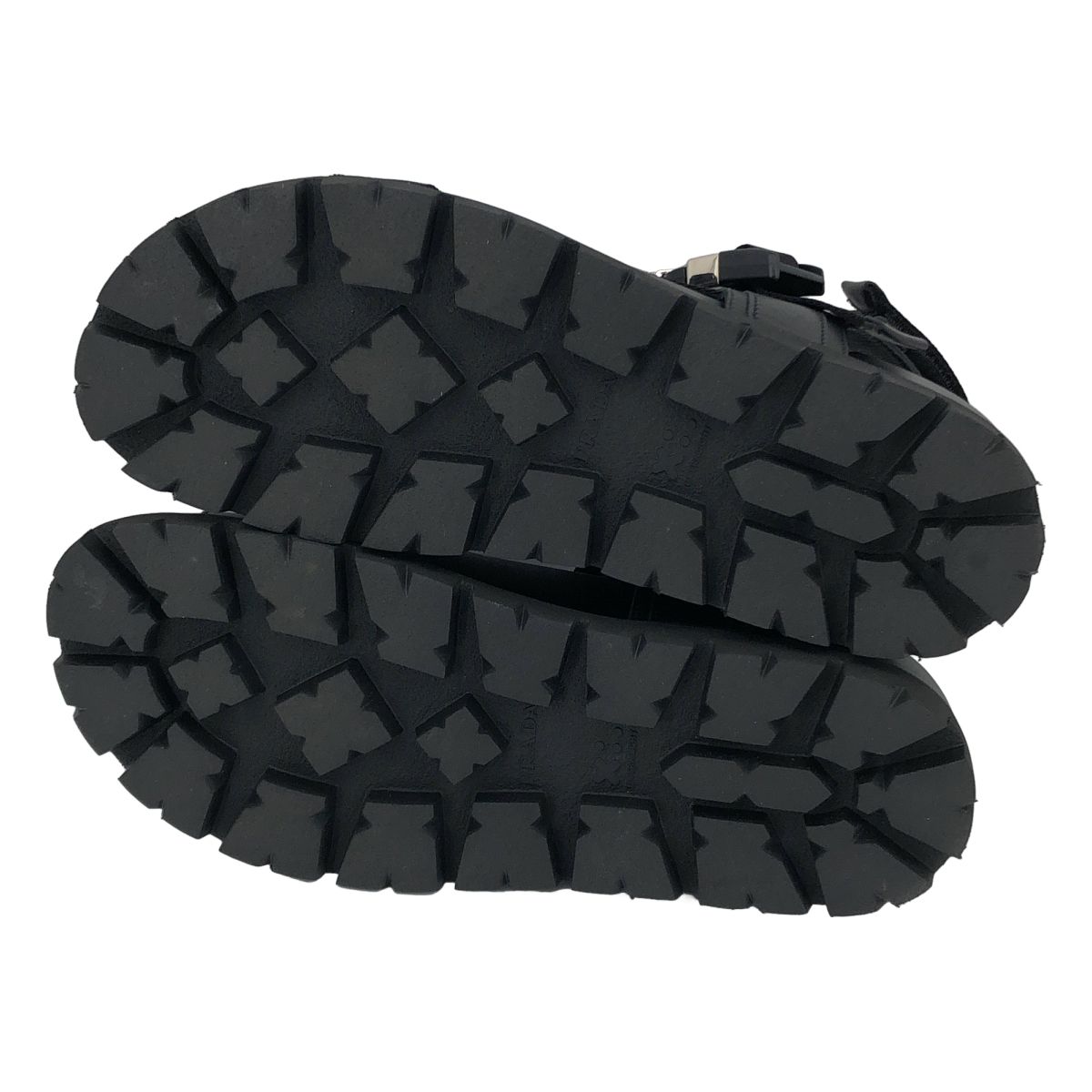 Prada Nylon Strap Sandals 9 Black — view 5