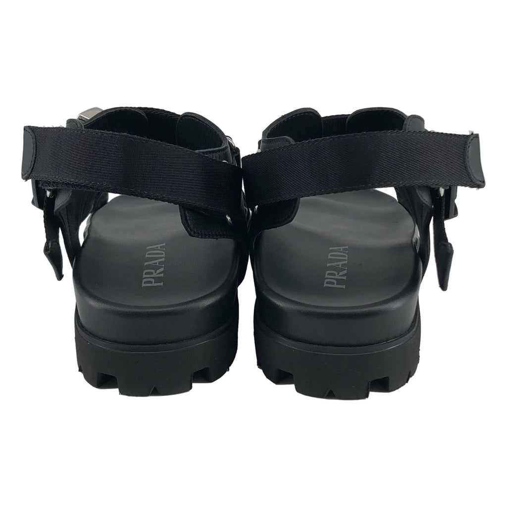 Prada Nylon Strap Sandals 9 Black — view 3