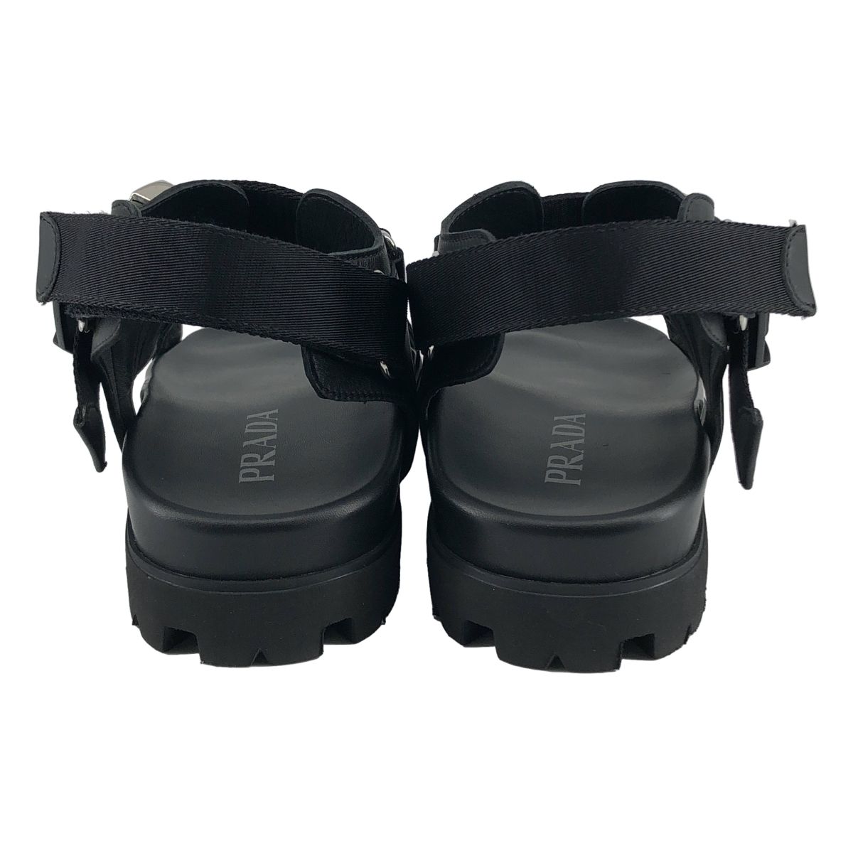 Prada Nylon Strap Sandals 9 Black — view 3