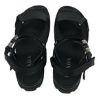 Prada Nylon Strap Sandals 9 Black — view 4