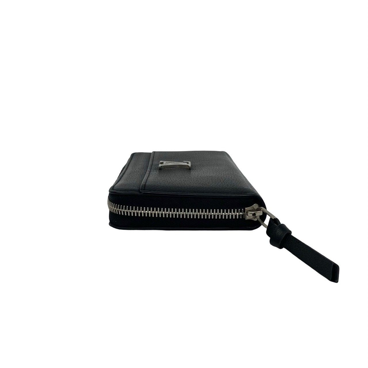 Louis Vuitton Lockme Zippy Wallet Leather Zip Around Noir Handbag — view 4