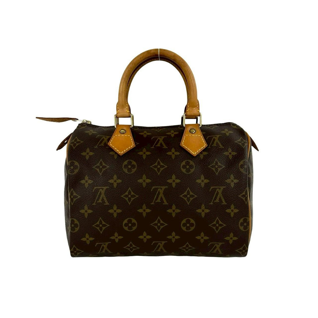 Louis Vuitton Vintage Speedy 25 Monogram Leather Boston Bag Brown — view 3