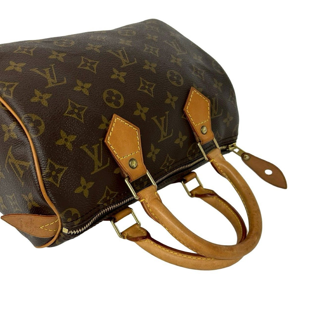 Louis Vuitton Vintage Speedy 25 Monogram Leather Boston Bag Brown — view 4