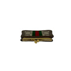 Gucci Vintage Sherry Line GG Logo Pattern Leather Kiss Lock Coin Purse Case — view 3