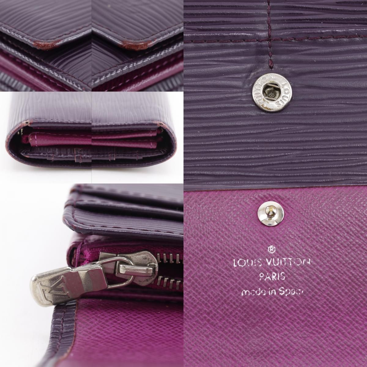 Louis Vuitton Portefeuille Sarah Epi Leather Cassis Purple Wallet — view 9