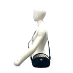 Gucci Vintage GG Logo Pattern Leather Shoulder Bag Pochette Crossbody Navy — view 2
