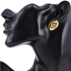 Chanel CC Logo Vintage Gold Plated Earrings — view 2