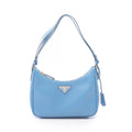 Prada Shoulder Bag Re Edition Blue Saffiano Leather