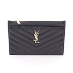 Saint Laurent Paris Pouch Bill Monogram Small Black Leather