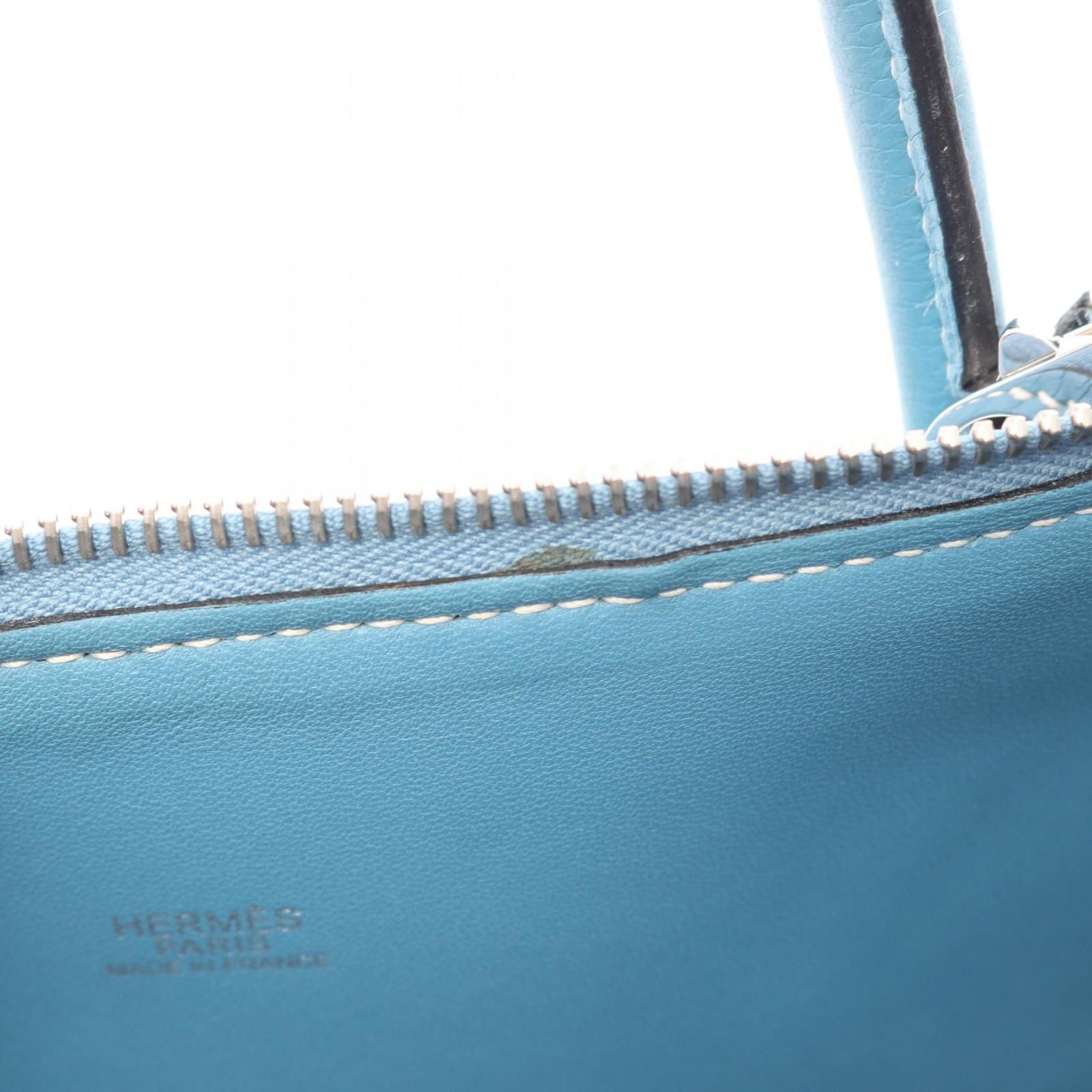 Hermes Handbag Bolide 35 Blue Jean 2-Way Leather — view 6