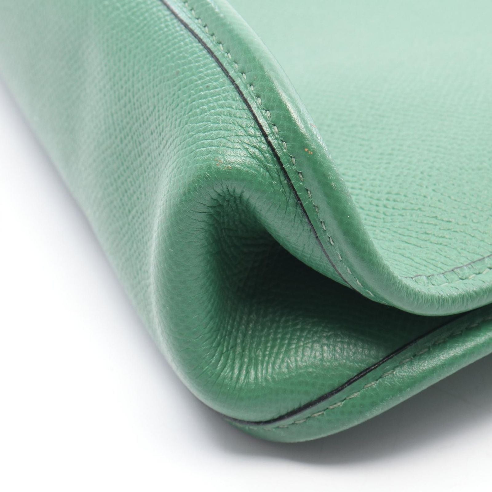 Hermes Shoulder Bag Vespa PM Green Leather — view 9