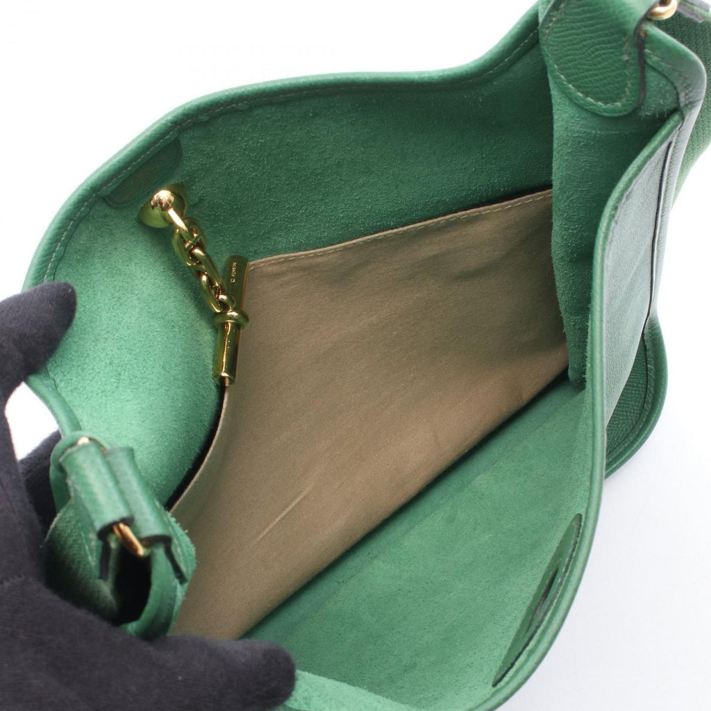 Hermes Shoulder Bag Vespa PM Green Leather — view 3