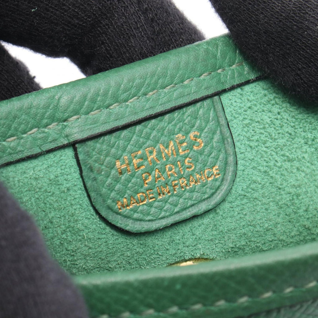 Hermes Shoulder Bag Vespa PM Green Leather — view 4