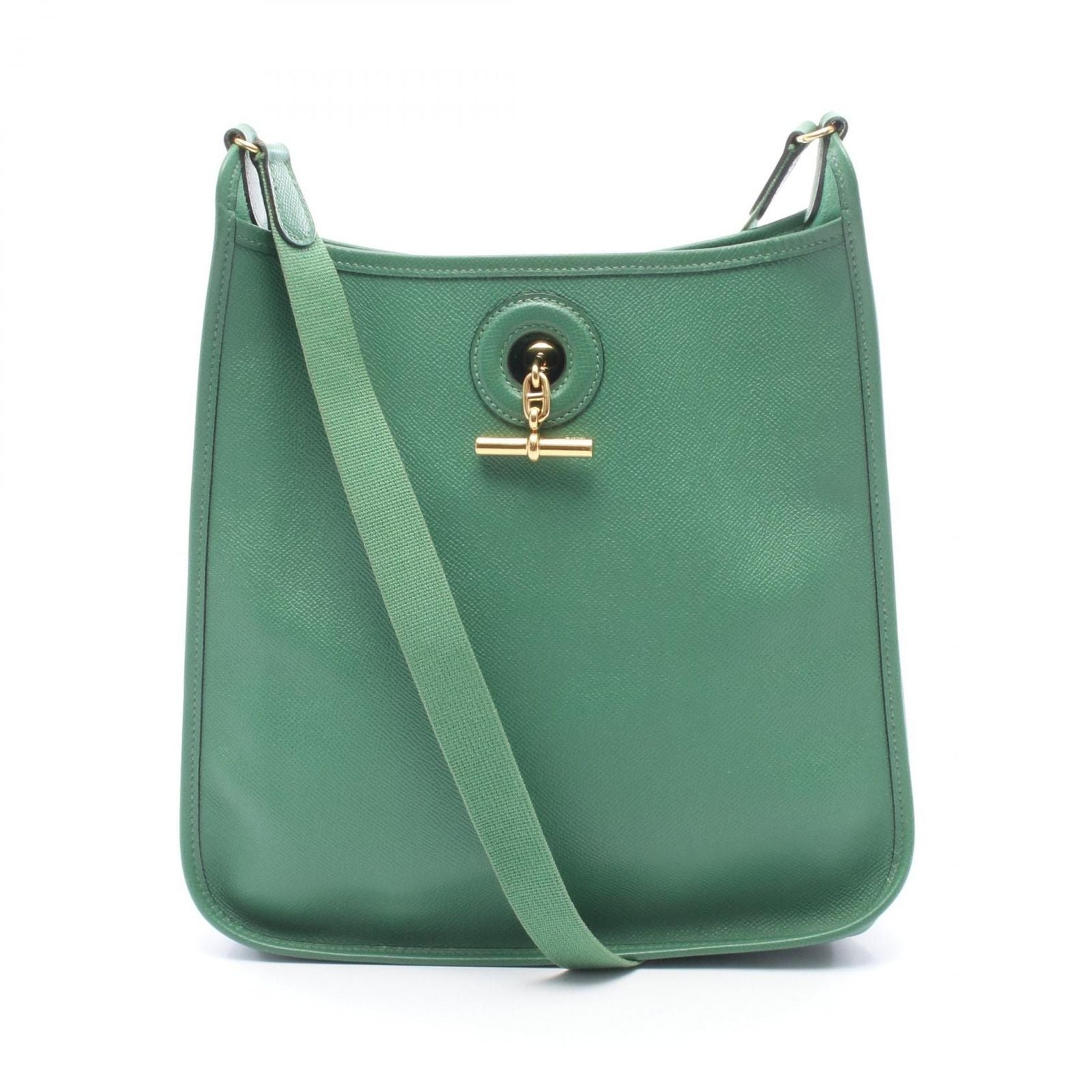 Hermes Shoulder Bag Vespa PM Green Leather