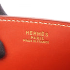 Hermes Tote la Red Brown Calf — view 4