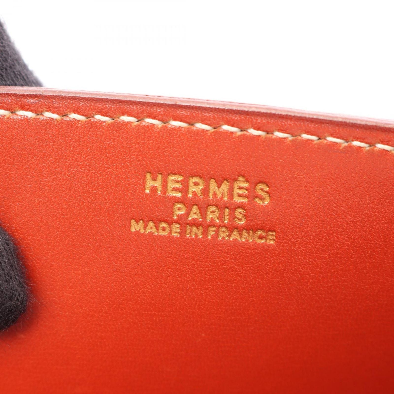 Hermes Tote la Red Brown Calf — view 4