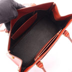 Hermes Tote la Red Brown Calf — view 3