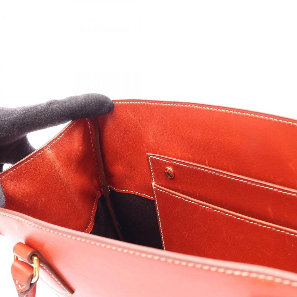 Hermes Tote la Red Brown Calf — view 9