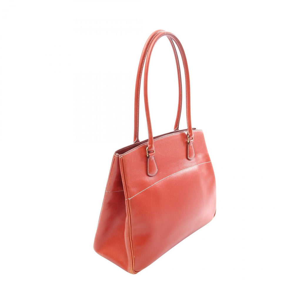 Hermes Tote la Red Brown Calf — view 2