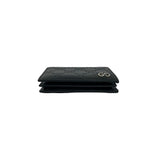 Gucci Box GG Logo Guccissima Leather Bifold Wallet Mini Card Case Black — view 6