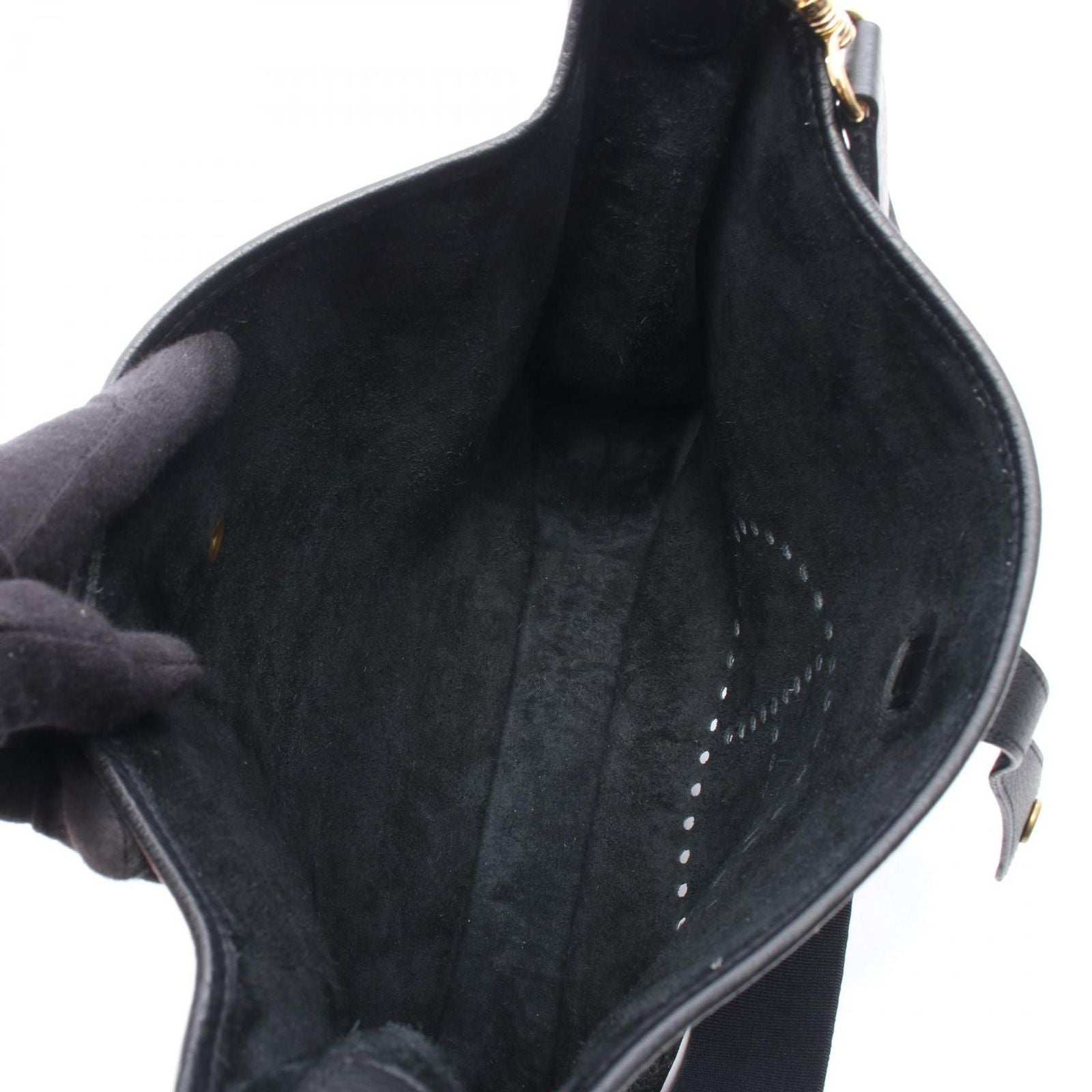 Hermes Shoulder Bag Evelyne 1 Anne GM Black — view 3