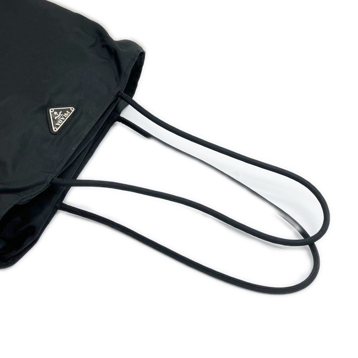 Prada Tote Shoulder Nylon Misshape Yes Black — view 5