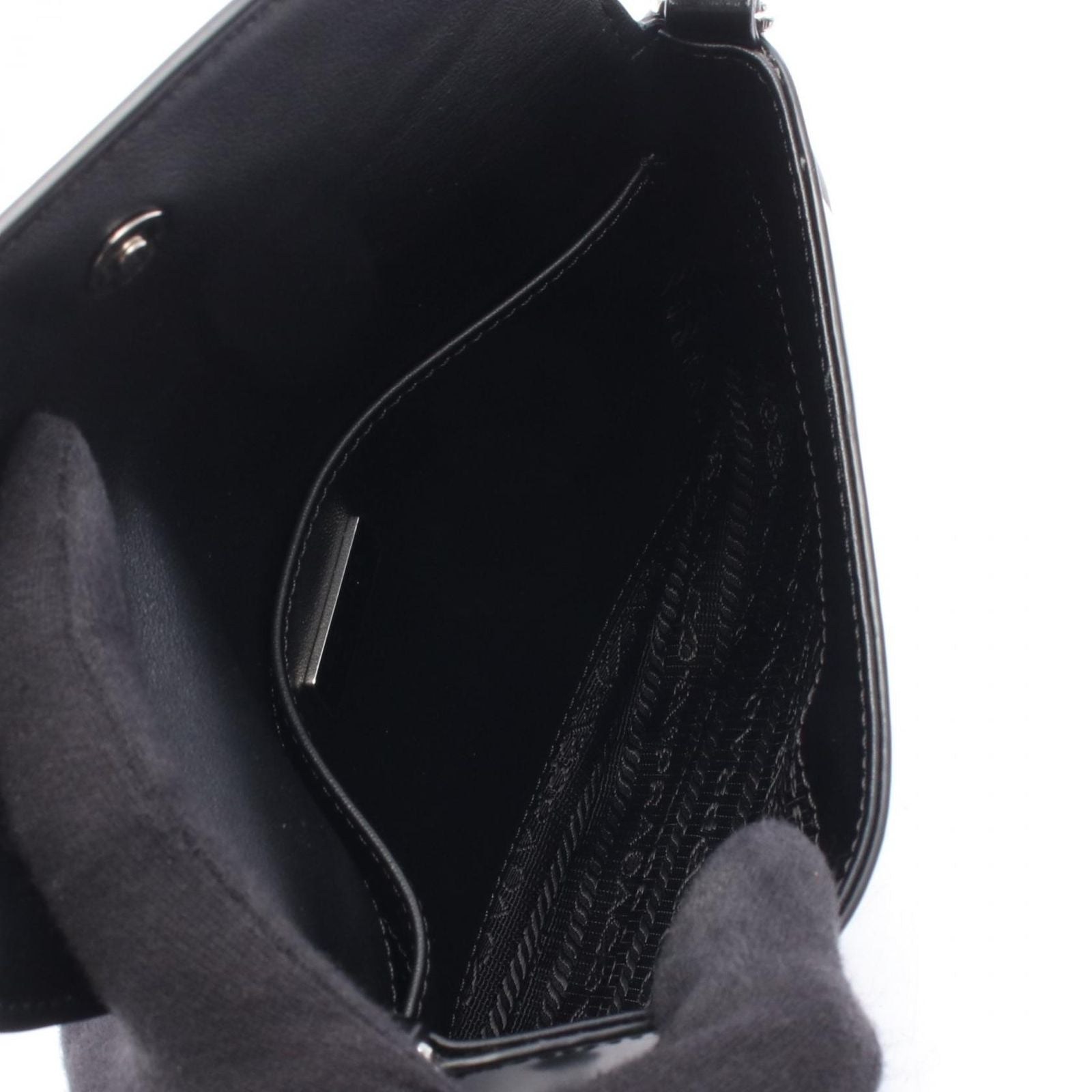 Prada Handbag Cles Mini Black Leather — view 3