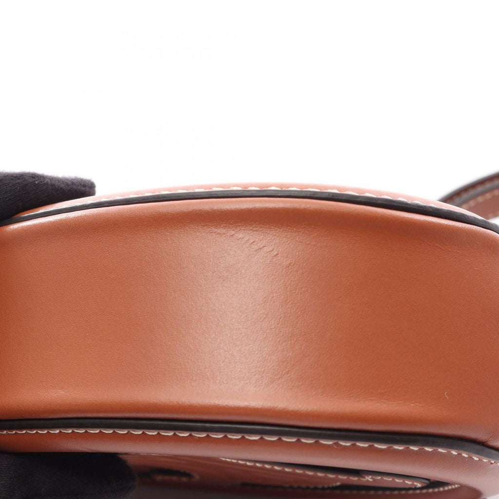 Celine Shoulder Bag Triomphe Oval Purse Cuir Brown Leather Cuil — view 6