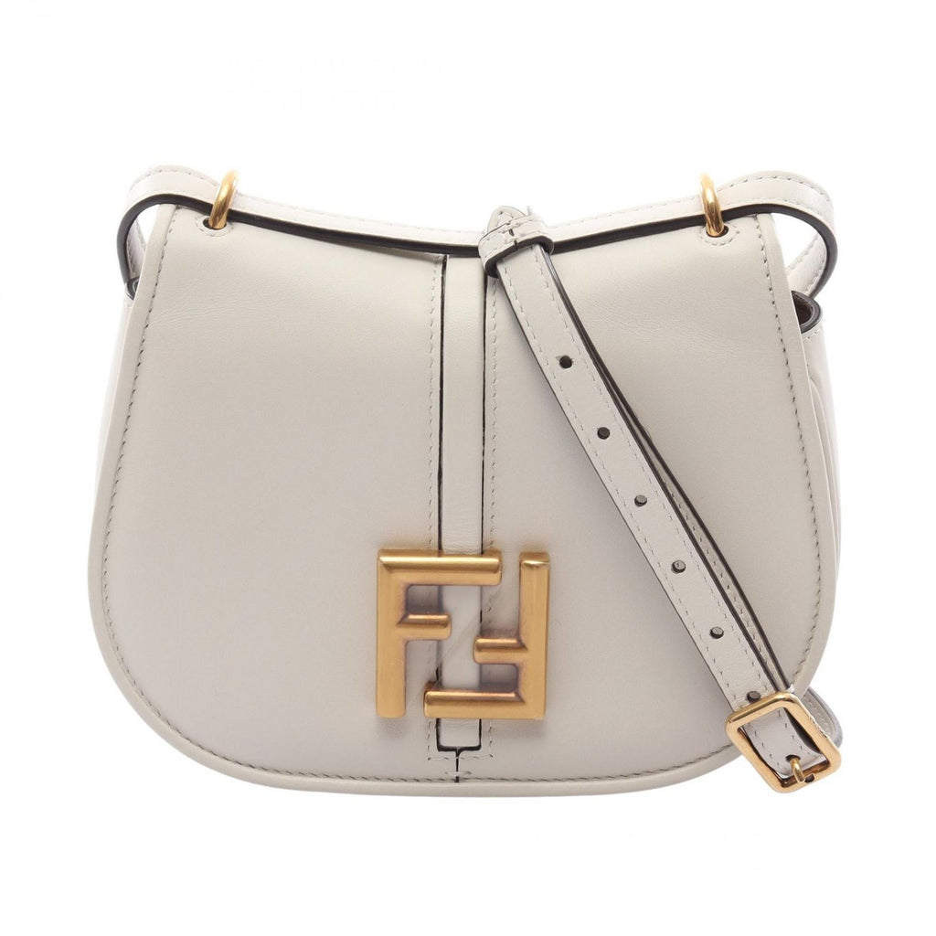 Fendi Shoulder Bag Camon Small White Leather