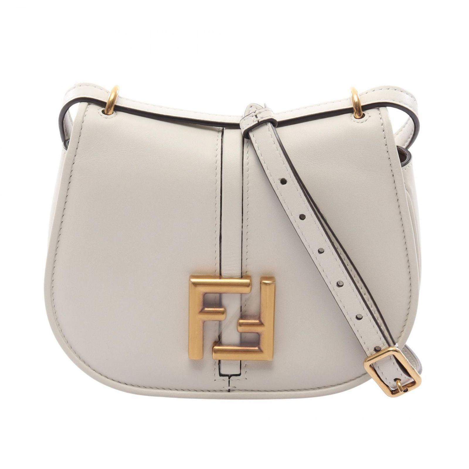 Fendi Shoulder Bag Camon Small White Leather