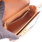 Celine Shoulder Bag Teen Triomphe Off White Brown Canvas Leather — view 3