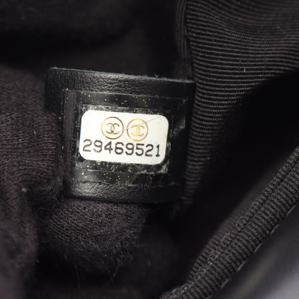 Chanel Shoulder Bag Quilted Small Flap Black Lambskin Chain — view 5