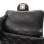 Chanel Shoulder Bag Quilted Small Flap Black Lambskin Chain — view 6