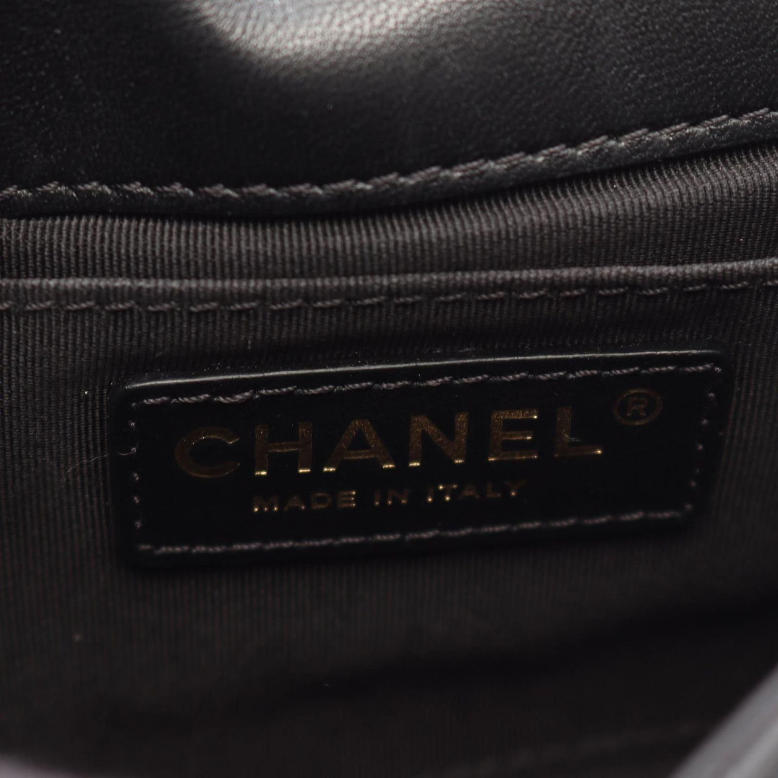 Chanel Shoulder Bag Quilted Small Flap Black Lambskin Chain — view 4