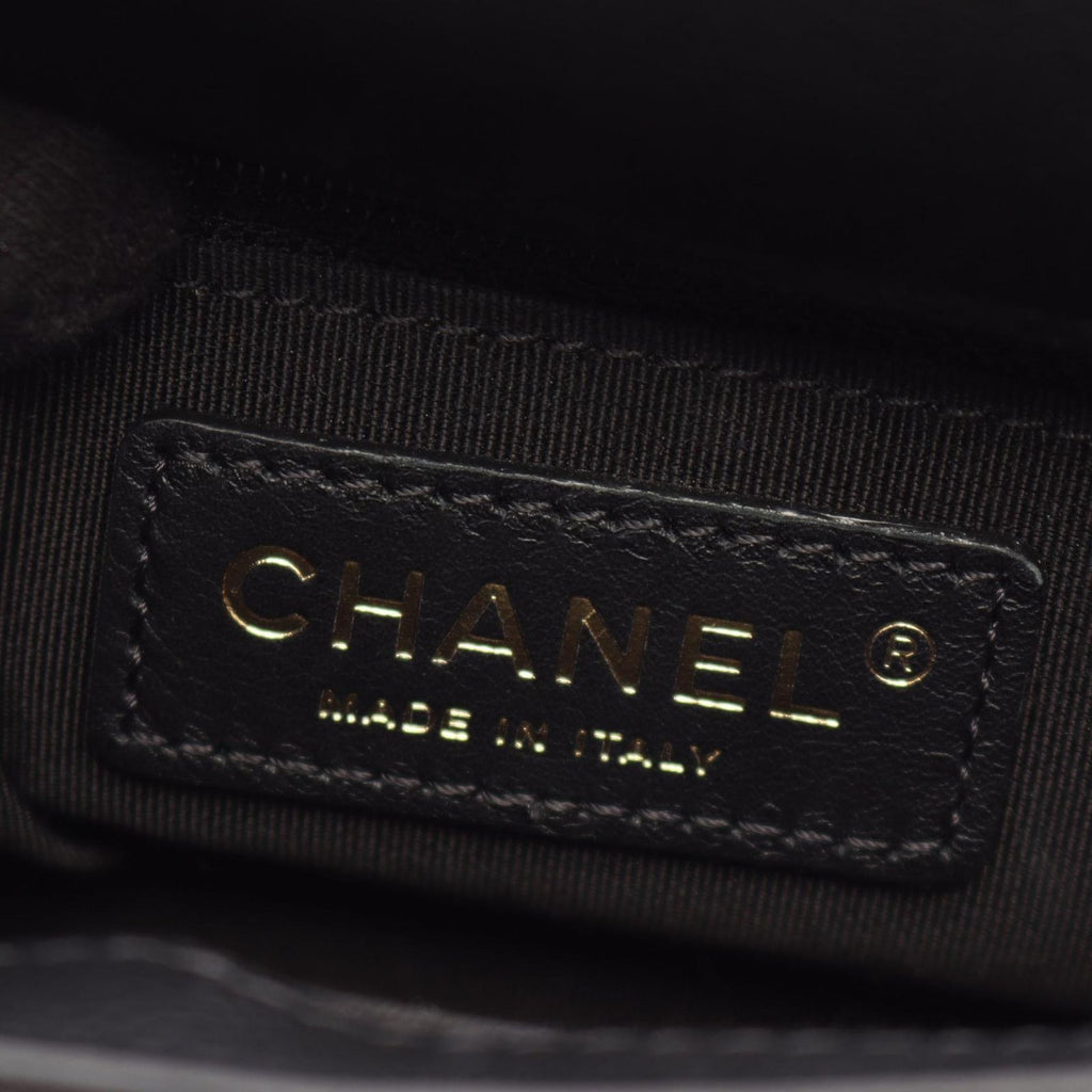 Chanel Shoulder Bag Quilted Small Flap Black Calf Chain — view 4