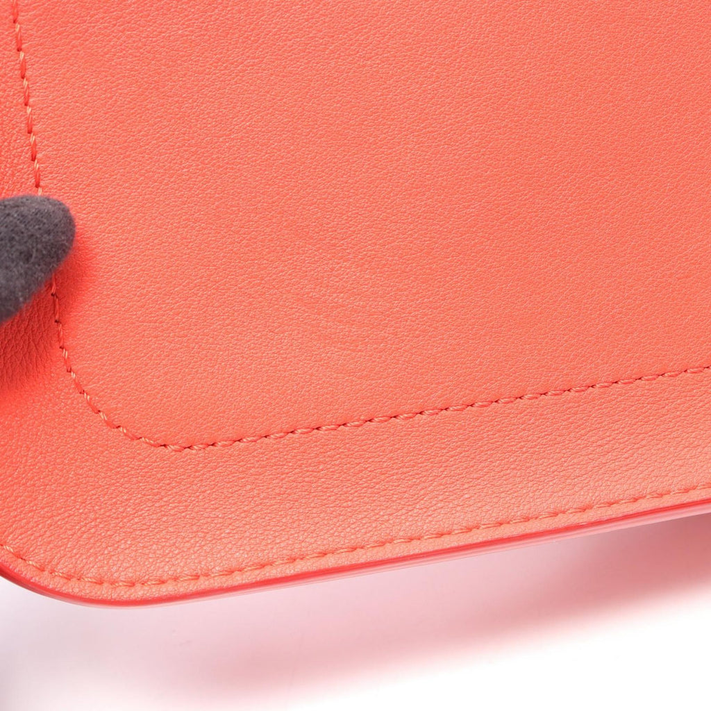 Chanel Shoulder Bag Quilted Orange Lambskin Mini Chain — view 6