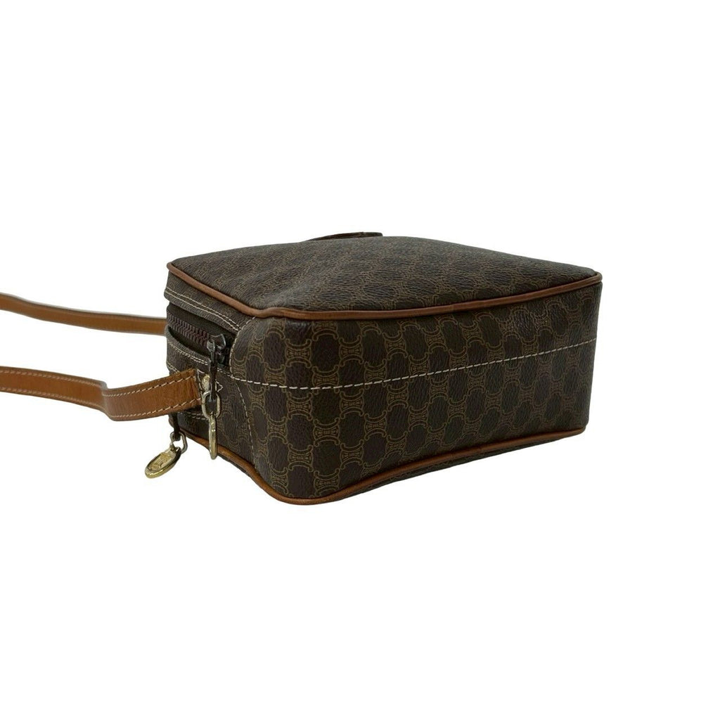 Celine Vintage Macadam Blason Pattern Leather Shoulder Bag Pochette Crossbody — view 7