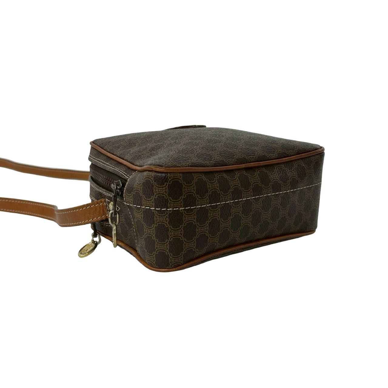 Celine Vintage Macadam Blason Pattern Leather Shoulder Bag Pochette Crossbody — view 7
