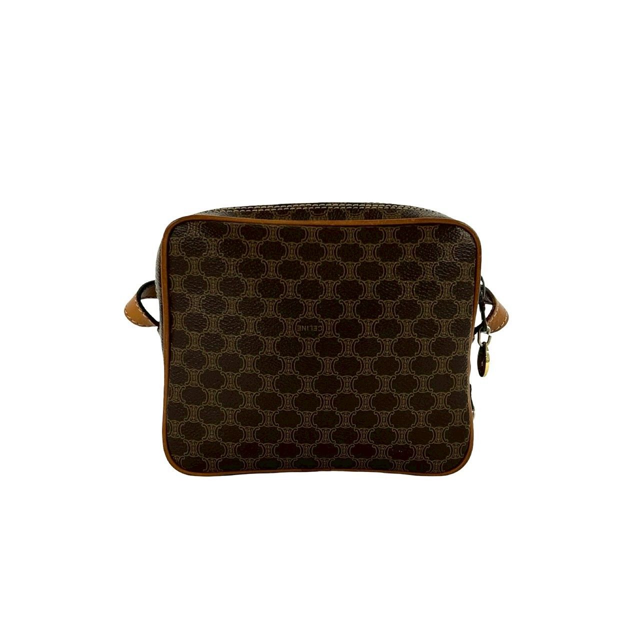 Celine Vintage Macadam Blason Pattern Leather Shoulder Bag Pochette Crossbody — view 3