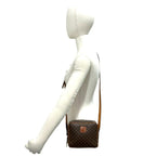 Celine Vintage Macadam Blason Pattern Leather Shoulder Bag Pochette Crossbody — view 2