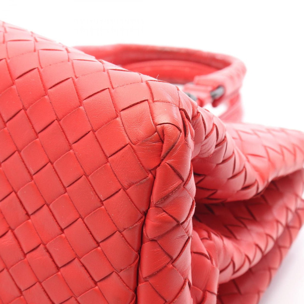 Bottega Veneta Handbag Intrecciato 2-Way Red Leather — view 6