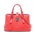 Bottega Veneta Handbag Intrecciato 2-Way Red Leather