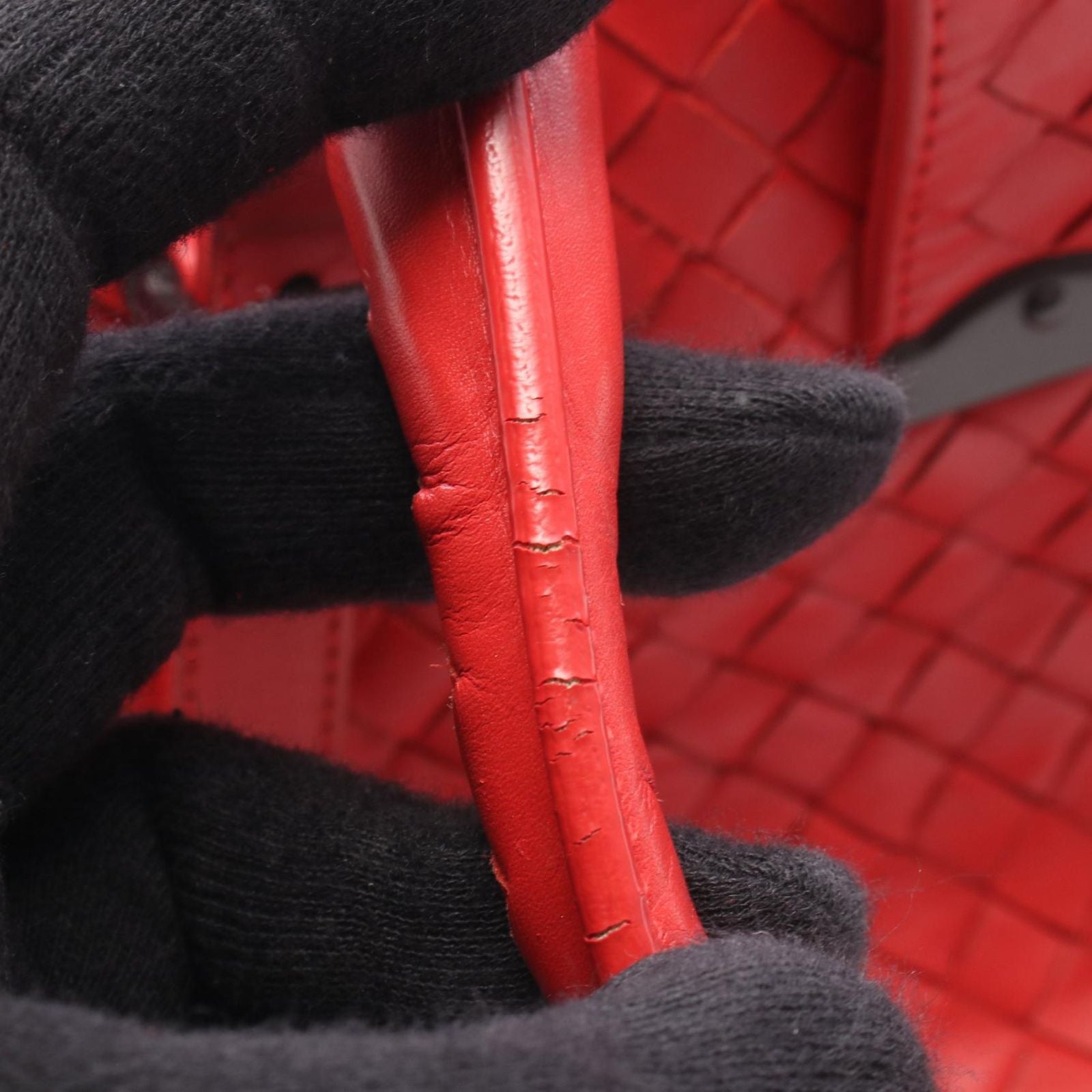 Bottega Veneta Handbag Intrecciato 2-Way Red Leather — view 8