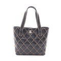 Chanel Tote Wild Stitch Black Leather
