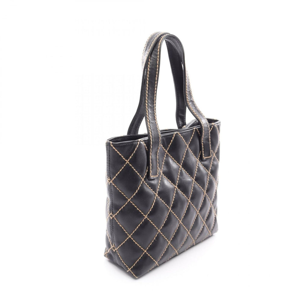Chanel Tote Wild Stitch Black Leather — view 2