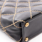 Chanel Tote Wild Stitch Black Leather — view 8