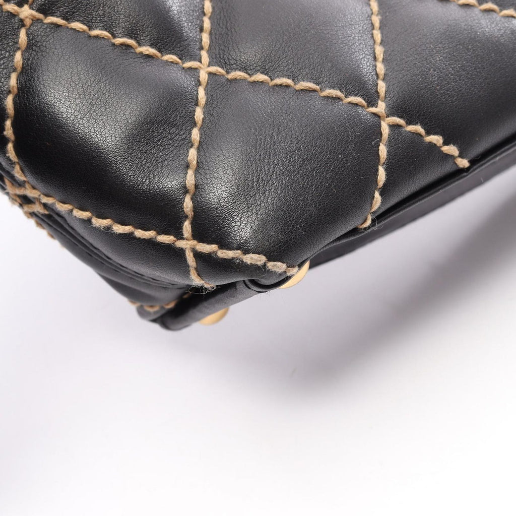 Chanel Tote Wild Stitch Black Leather — view 9